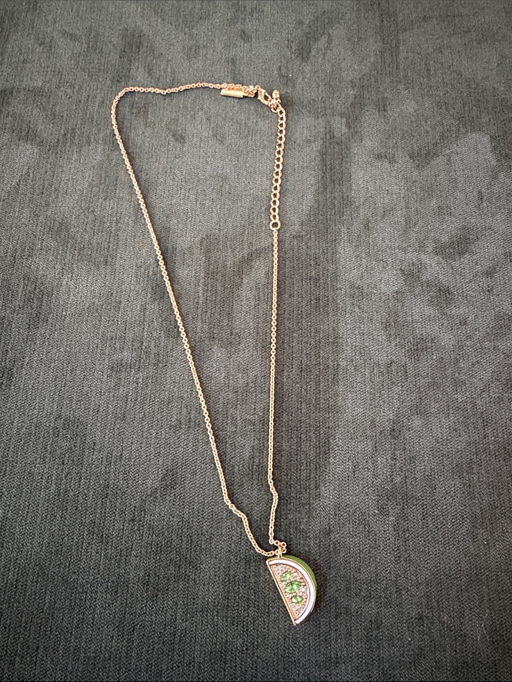 Kate Spade Gold-Tone Necklace with Green Crystal Lime Pendant